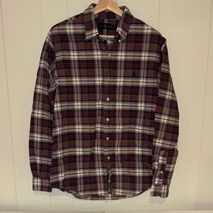 Ralph Lauren Men's Plaid Shirt - Red, Green, White